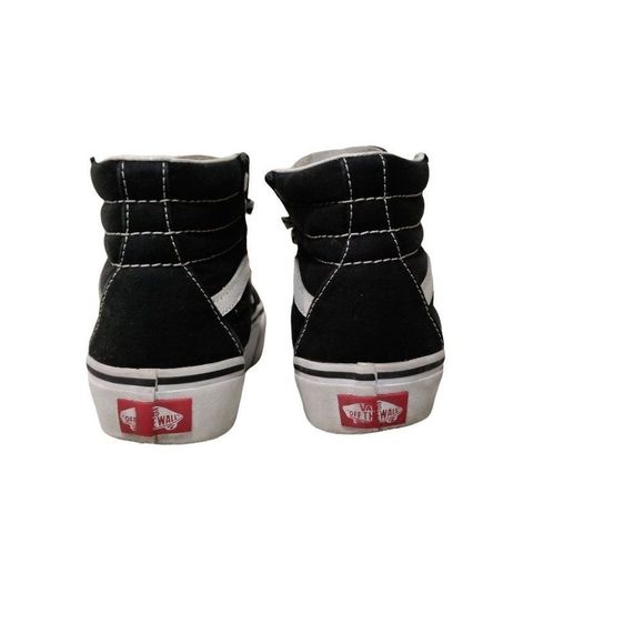 VANS Sk8Hi Black and Whit Checks Laces Platform Kids  2.5 - Picture 4 of 8